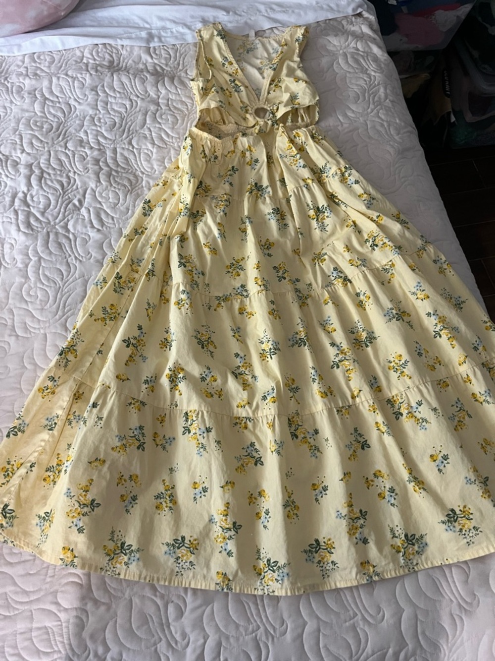 Derek Heart 100% Cotton Floral Maxi Dress Sleeveless Summer Dress Size Small